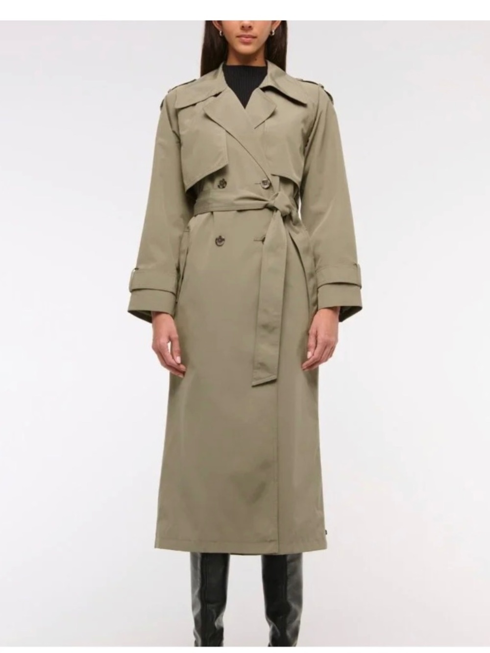 Abercrombie and Fitch Classic Trench in Vintage (Sage) Green size L